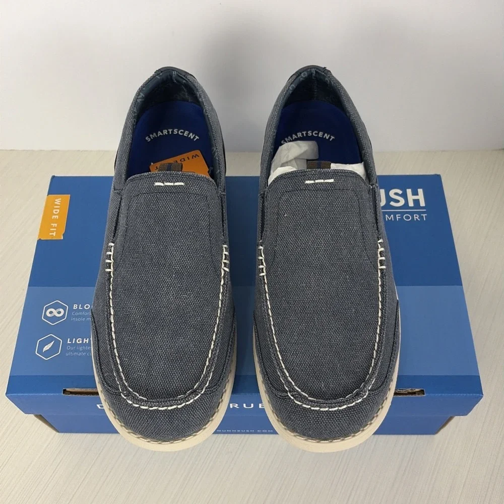 Nunn Bush Brewski MT Slip Ons Shoes Navy Marine Mens Size 8.5 W NIB 84902